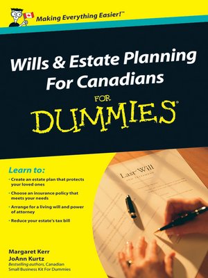cover image of Wills and Estate Planning For Canadians For Dummies